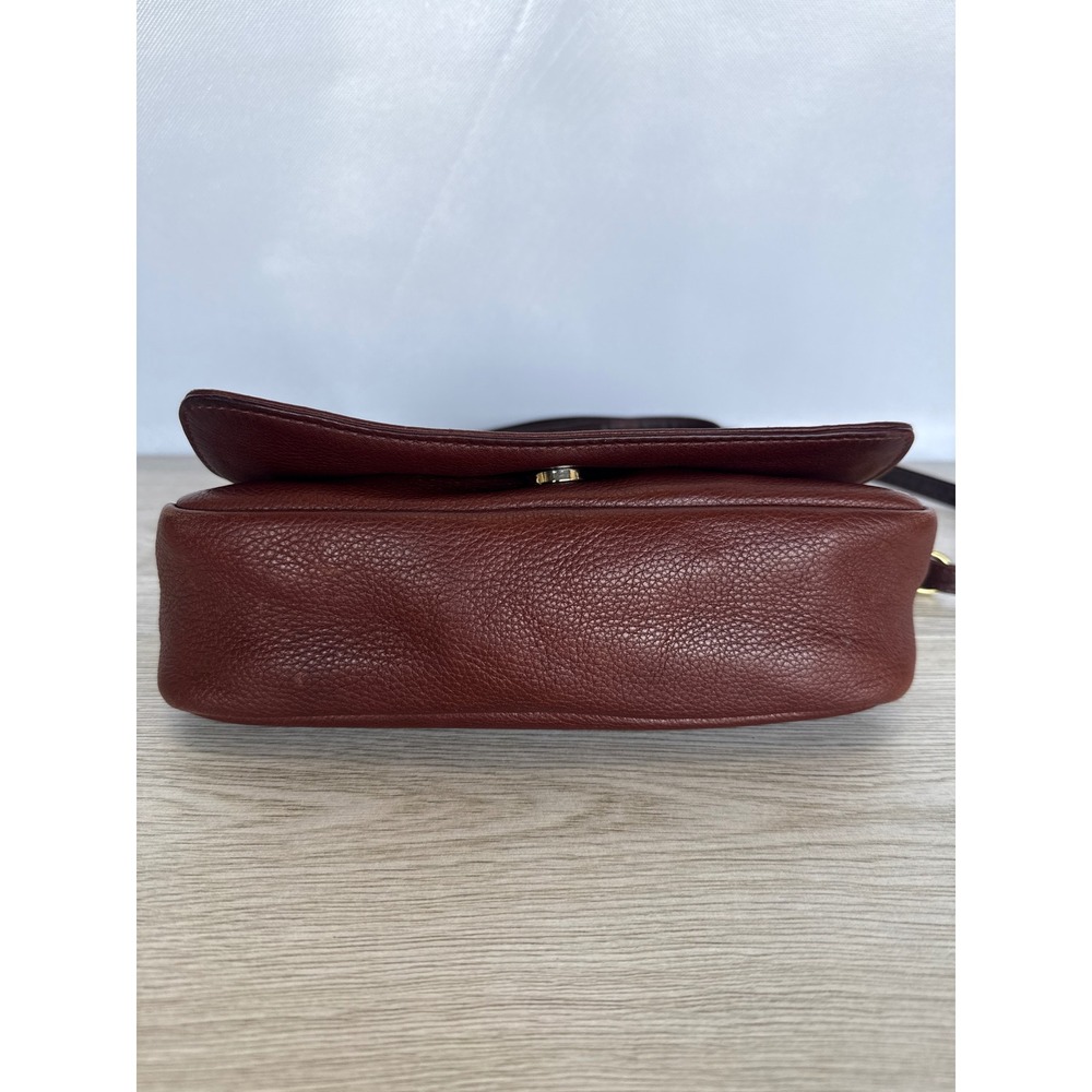 Libaire Classic East West Brown Petite Flap Card Organizer Purse Crossbody Bag - Picture 5 of 12